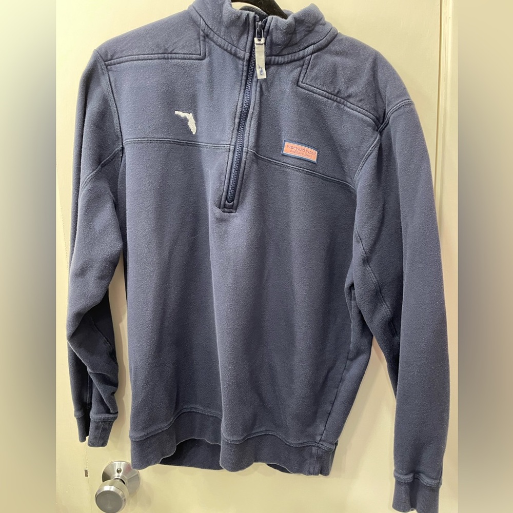 Vineyard Vines Men’s Florida Quarter zip, Blue, medium